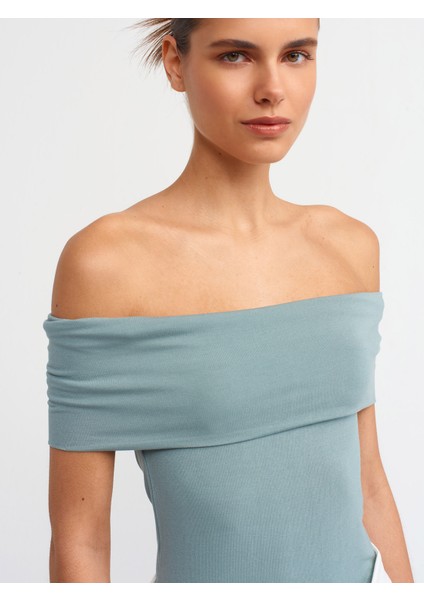 30919 Omuzları Açık Top-Yeşil fırsatları