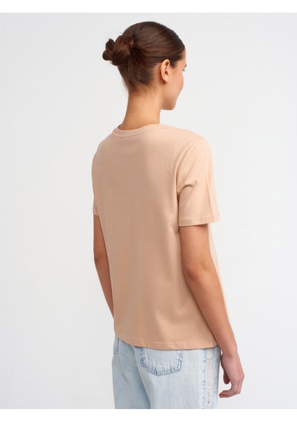 30740 Pamuklu T-Shirt-Bej fiyatları