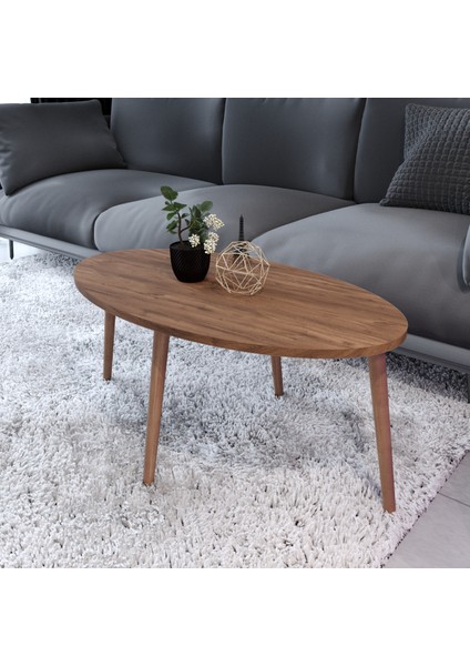 Tokyo Orta Sehpa ve Zigon Sehpa 4'lü Ahşap Ayaklı Salon Seti Sehpa - Ceviz fiyatları