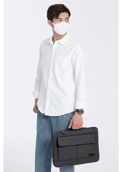 6307-TWILL Gri Laptop Çantası