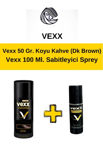 Vexx 50 gr Saç Tozu + 100 ml Sabitleyici Sprey Set