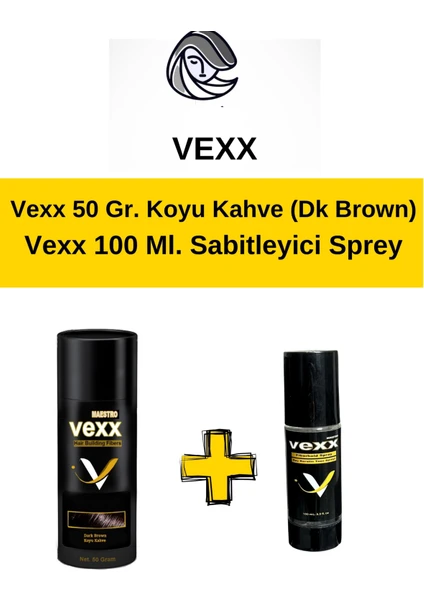 Vexx 50 gr  Saç Tozu + 100 ml Sabitleyici Sprey Set