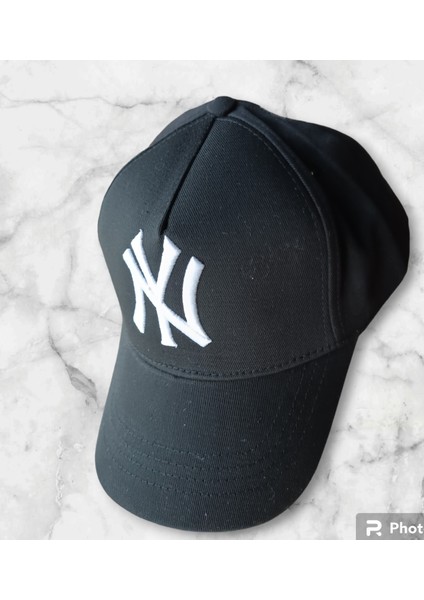 Spor Baseball Arkası Cırtlı Ayarlanabilir Ny Newyork Siyah-Beyaz Nakışlı Cap Şapka modelleri