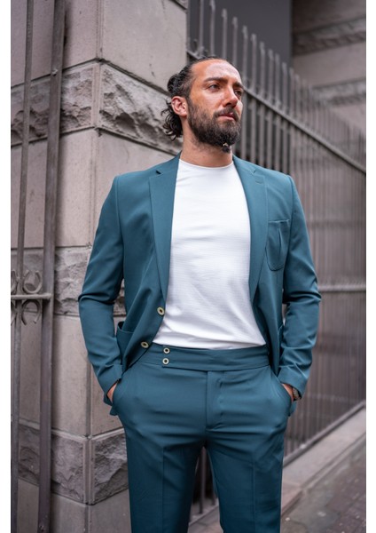 Mono Yaka Torba Cep Slim Fit Takım Elbise fırsatları