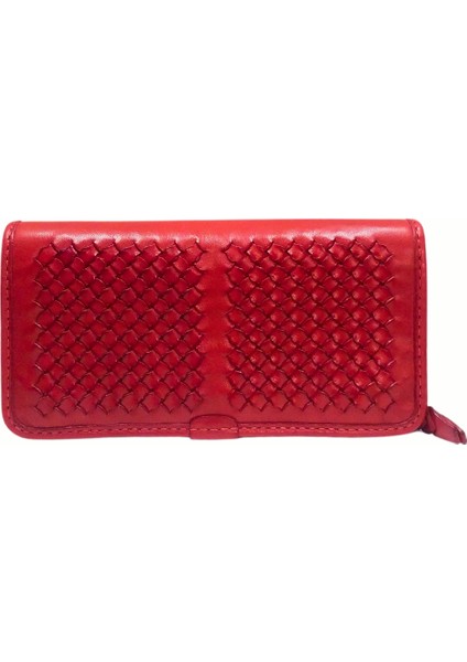 Unisex El Yapımı Hakiki Deri Telefon, Bozuk Para ve Kartlık Bölmeli Cüzdan Arta