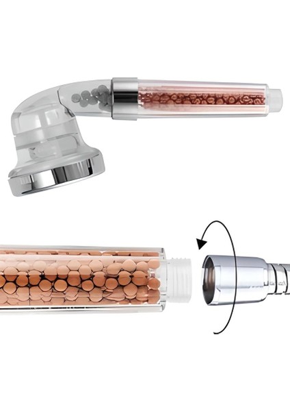 %50 Su Tasarruflu ve Arıtmalı Doğal Taşlı Banyo El Duş Başlığı indirimleri