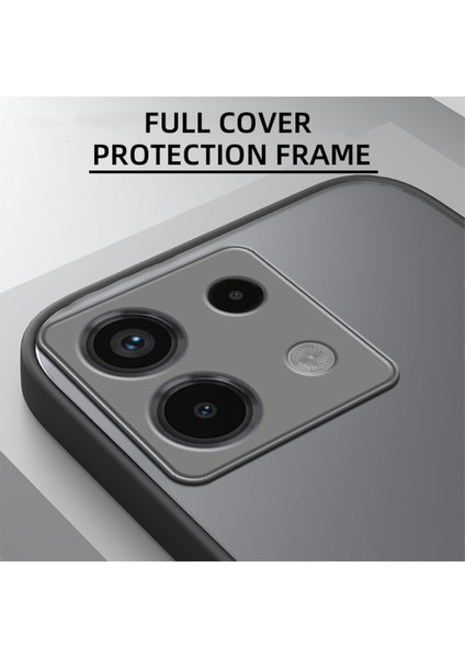 Xiaomi Redmi Note 13 Pro 5g Kılıf Kenarları Renkli Kamera Lens Korumalı Frosted Mat Silikon Kapak