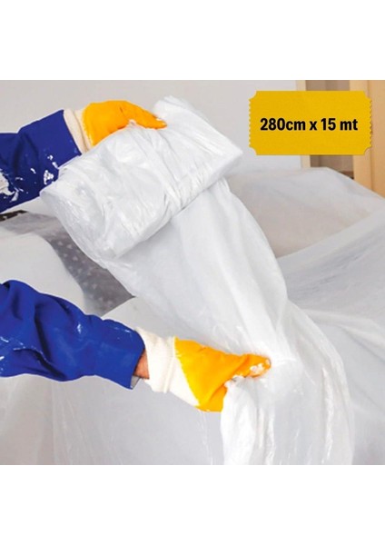 Boya Badana Eşya Koruma Hışır Örtüsü 180CM x 15 mt Yapışkanlı Hışır Örtü