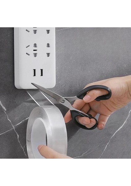 Ultra Güçlü Çift Taraflı 2 mt x 3 cm Çift Taraflı Nano Bant