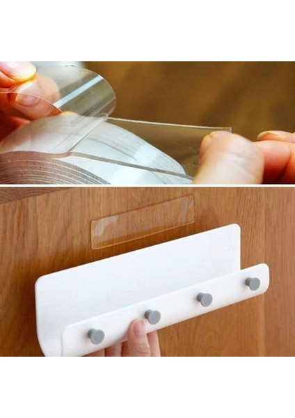Ultra Güçlü Çift Taraflı 2 mt x 3 cm Çift Taraflı Nano Bant