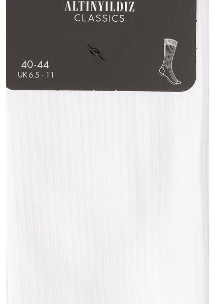 ALTINYILDIZ CLASSICS Erkek Beyaz Tekli Fitilli Çorap fiyatları