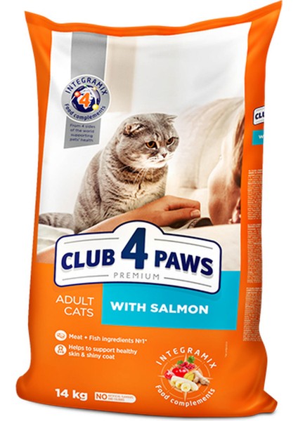 CLUB4PAWS Premium Somonlu Yetişkin Kedi Maması 14 kg 316105