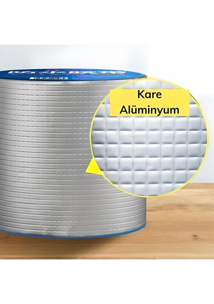 Yüksek Sıcaklık Dayanan Su Geçirmez Çatı Boru Duvar Çatlak Yapışkan Bant Folyo 5 mt x 10 cm