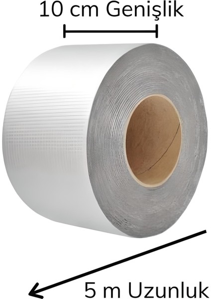 Yüksek Sıcaklık Dayanan Su Geçirmez Çatı Boru Duvar Çatlak Yapışkan Bant Folyo 5 mt x 10 cm