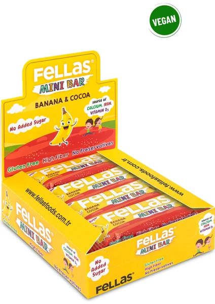 Fellas Kids Meyve Bar - Muz ve Kakaolu x 12 Adet