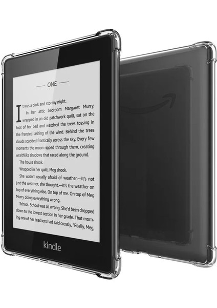 Amazon Kindle 6.8'' Paperwhite 5 E-Kitap Okuyucu Şeffaf Silikon Kılıf