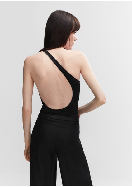 Asimetrik Açık Sırtlı Body