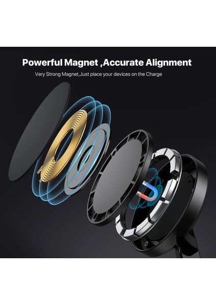 Appla Watch Magsafe Airpod Uyumlu 15W ve Gece Lambalı 4in1 Hızlı Şarj Istasyonu fırsatları