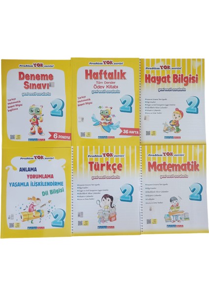 2.Sınıf Türkçe Soru Bankası - Matematik Soru Bankası- Hayat Bilgisi Soru Bankası 6'lı Set