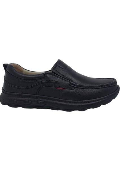 Paggi 1802 Erkek Siyah Hakiki Deri Loafer Ayakkabı