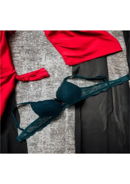 Destekli Balenli Dantel Işlemeli Sütyen 024