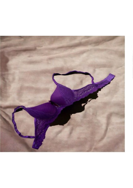 Destekli Balenli Yarım Dantel Sütyen 025