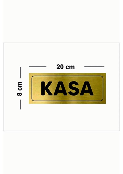 Güneş Lazer Kasa Yazısı Aynalı Gold Pleksi Gold(Altoın) Renk Arkası Yapışkanlı  (20CM x 8cm )