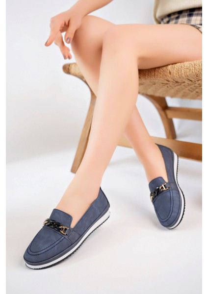 Dolgu Topuk Lacivert Kot Ayakkabı fiyatları