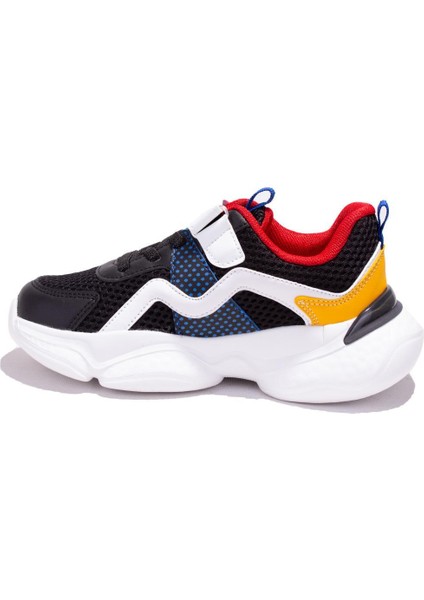 1651 Siyah Kırmızı Günlük Erkek Çocuk Spor Ayakkabı modelleri