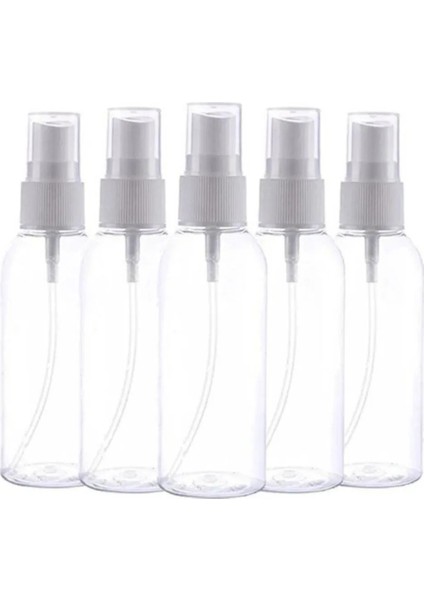 Sprey Başlıklı 100 ml Boş Pet Şişe 5 Adet Sağlam Sert Plastik