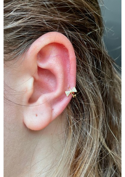 Nature Zirkon Taşlı Altın Renk Halka Fiyonk Piercing modelleri