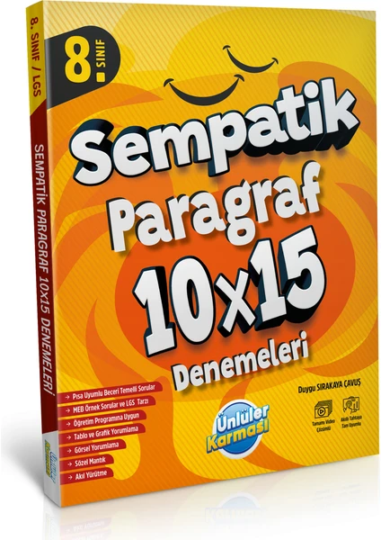 Ünlüler Karması 8. Sınıf Paragraf Sempatik 10 x 15 Deneme