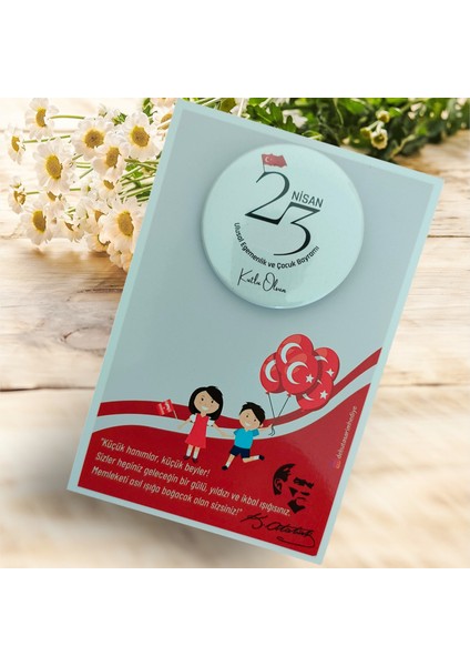 23 Nisan Kartlı Rozet Hediyelik (Model No: 07)