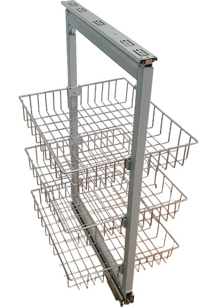 Teleskopik Rayli Mutfak Kileri 85-110 cm Arasi 3 Sepet