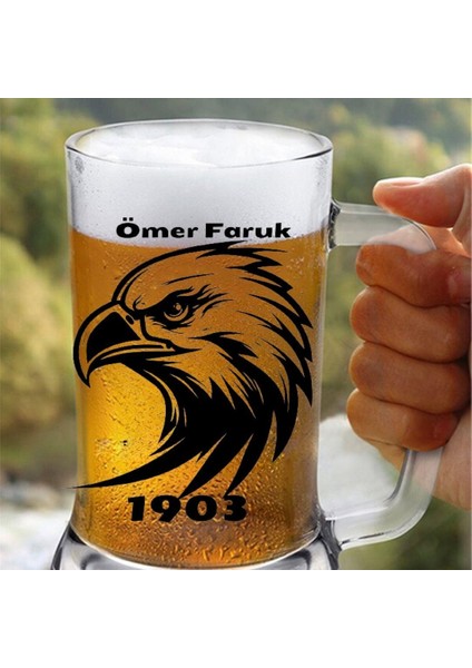 Taraftara Özel Kartal Tasarımlı Bira Bardağı