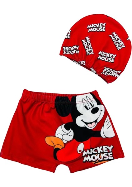 Neat Kids Neatkids Erkek Çocuk Mayo Şort Bone 2'li Set Mickey Mouse