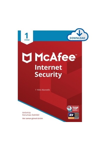 Internet Security - 1 Cihaz 3 Yıl - Mcafee Offical Key