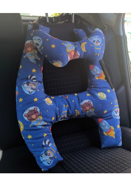 Simone Jr.yetişkinler ve Çocuklar Için Baş Destekli, H-Şekilli Seyahat Yastığı Seti - 2’li.