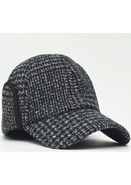 Kışlık Kep Siyah Polarlı Avcı Şapka Kulaklıklı Şapka