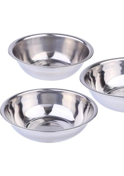 16 cm Paslanmaz Çelik Çorba Yemek Kasesi 6 Adet Sos Mama Tereyağı Tabağı Meze Tabağı 430 Tas No:3