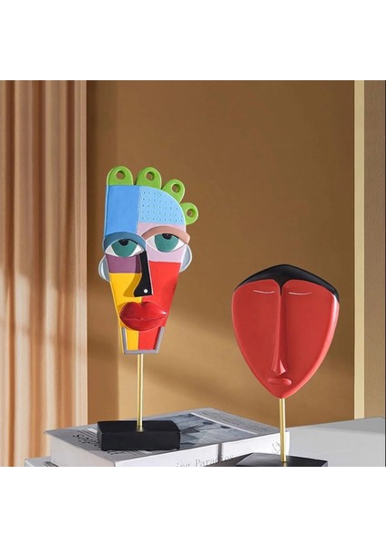 Picasso Maske Soyut Yüz Biblo - Redface