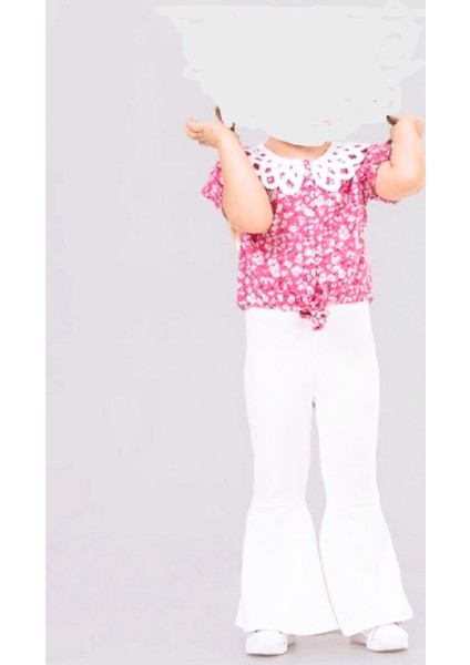 Yakası Dantelli Ispanyol Paçalı Kız Takım