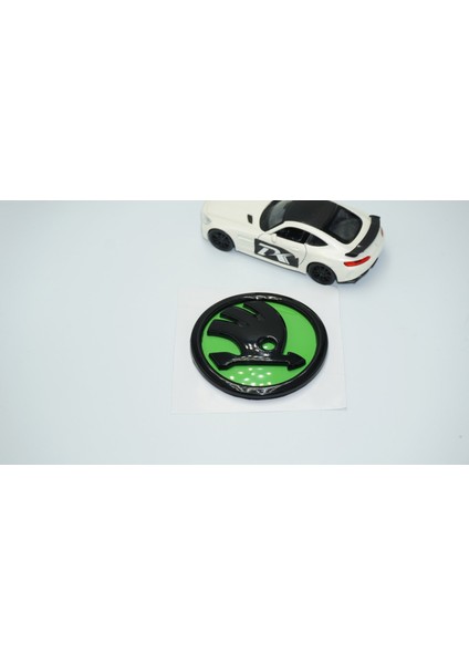 Skoda Bagaj 8cm Yeni Nesil Yeşil Siyah Logo Amblem fiyatları