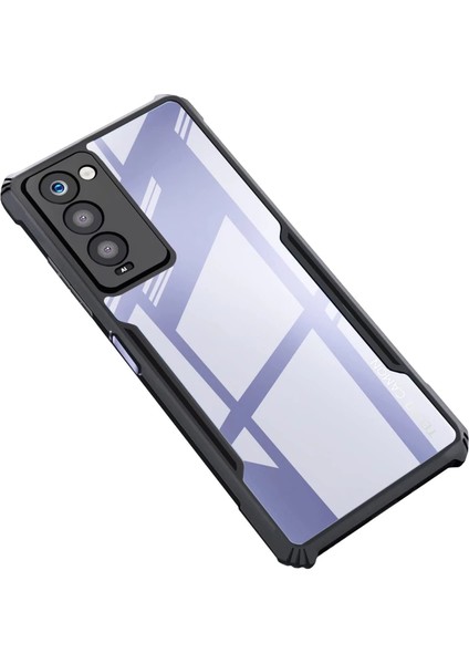 Tecno Camon 18 / 18 Plus Kılıf Darbe Önleyici 3D Kamera Korumalı Arkası Sararmaz Sert Şeffaf Kenarları Silikon Kapak