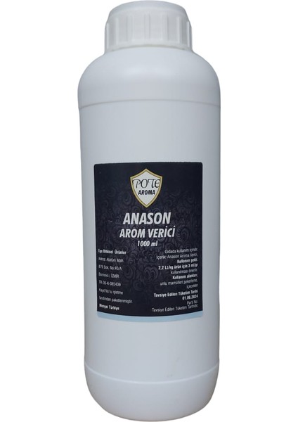 Anason Yagı 1 kg Distile Anason 1000 ml