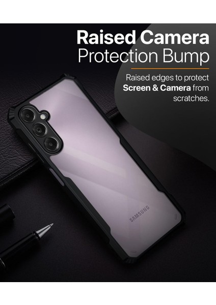 Galaxy A05S Kılıf Darbe Önleyici 3D Kamera Korumalı Arkası Sararmaz Sert Şeffaf Kenarları Silikon Kapak