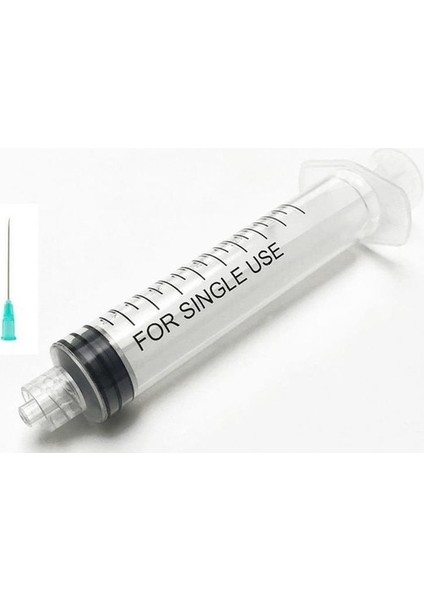 10 ml Luer Lock Kilitli Yeşil Iğneli (150 Adet - Kutu) Enjektör Steril 10 cc Şırınga 38MM 21G