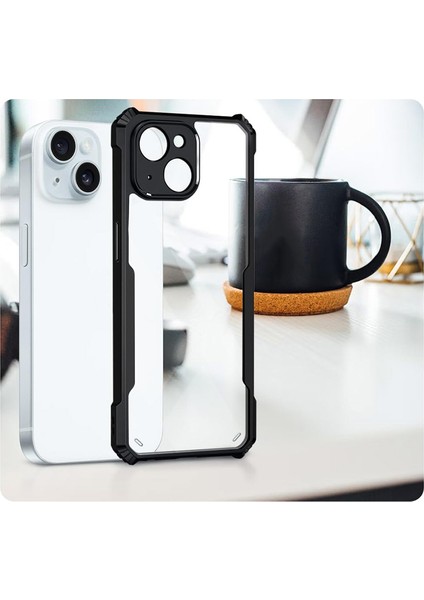 iPhone 15 Kılıf Darbe Önleyici 3D Kamera Korumalı Arkası Sararmaz Sert Şeffaf Kenarları Silikon Kapak fiyatları