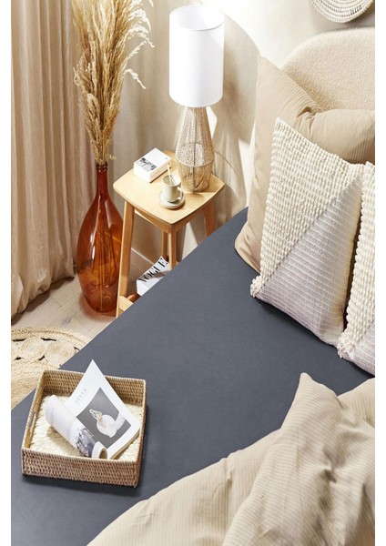 80 x 200 cm Düz Pamuklu Tek Kişilik Lastikli Fitted Penye Çarşaf modelleri
