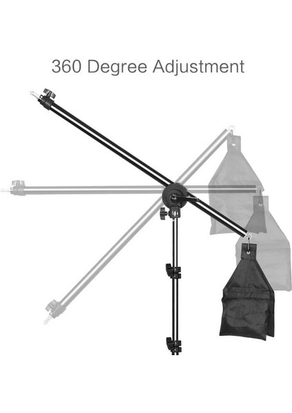 50 x 70 cm Crossbarlı SoftBox 4 Duylu LED 200 cm Ayaklı Sürekli Işık Ürün Reklam Makyaj Stüdyo Çekimleri